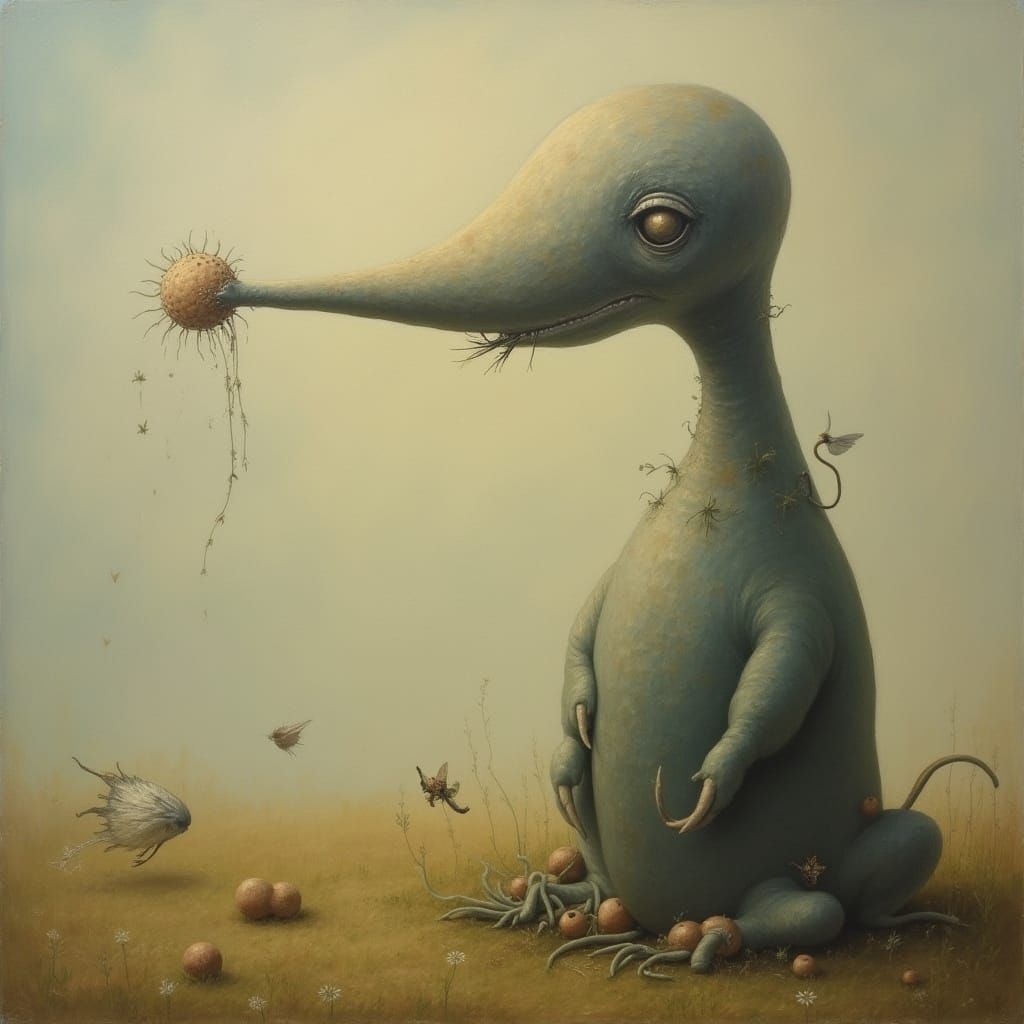 Surreal Ethereal Sigh Personified as Whimsical Painting