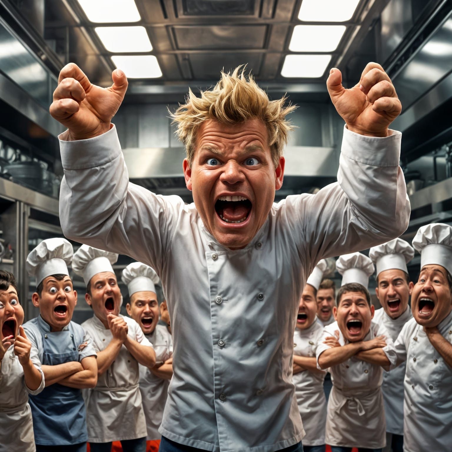 Gordon Ramsay Caricature in a Kitchen Nightmare