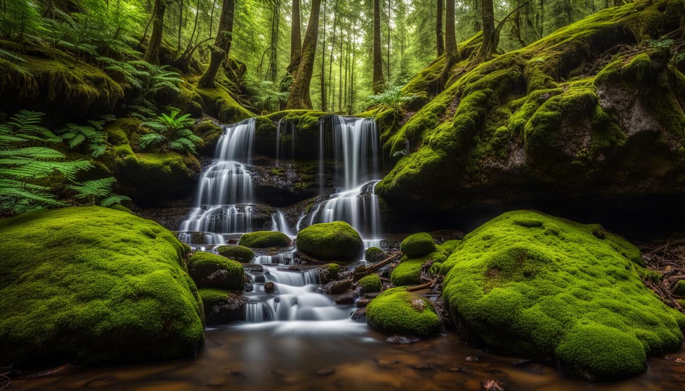 Woodland waterfall