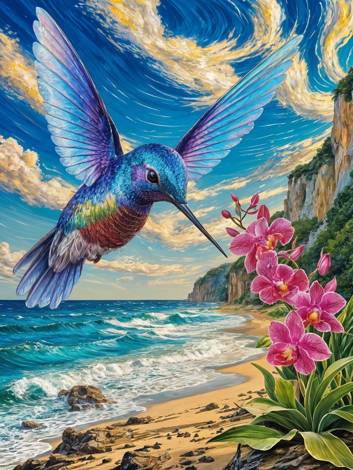 A Delightful Day with a Gentle Breeze by the Seaside