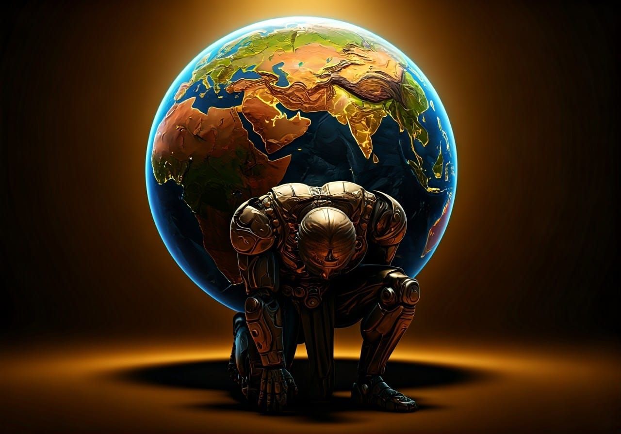 Atlas carrying the world