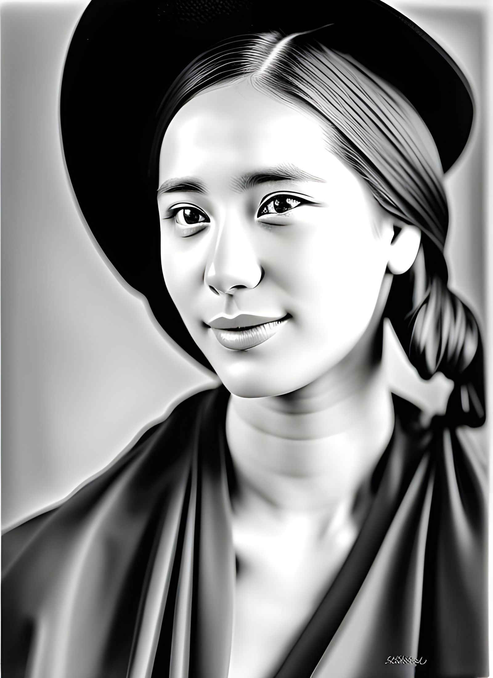 Beautiful Woman Enjoying Tea in London Cafe