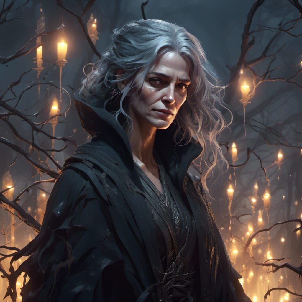 Swamp Woman Portrait in Hyperdetailed Style