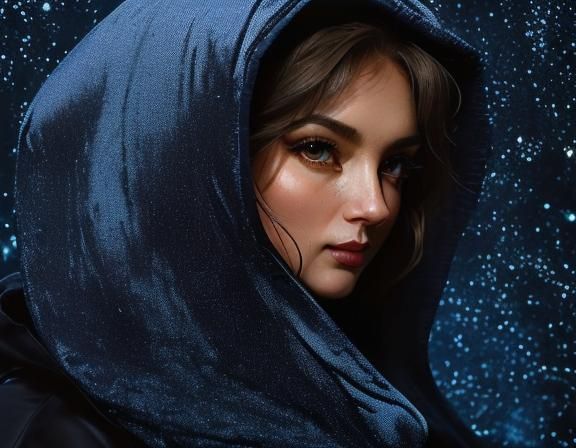 Hyperdetailed Portrait of a Woman with Blue Eyes