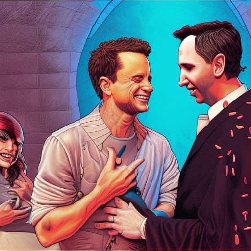 Kirk Cameron Marries Marilyn Manson in Comic Book Art