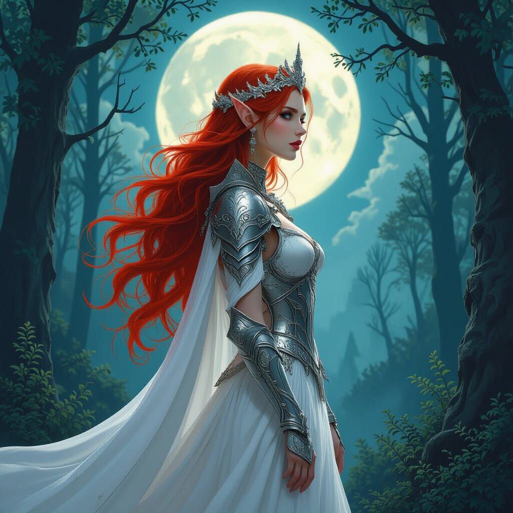 Ethereal Fairy Elf Queen in Synthography Style