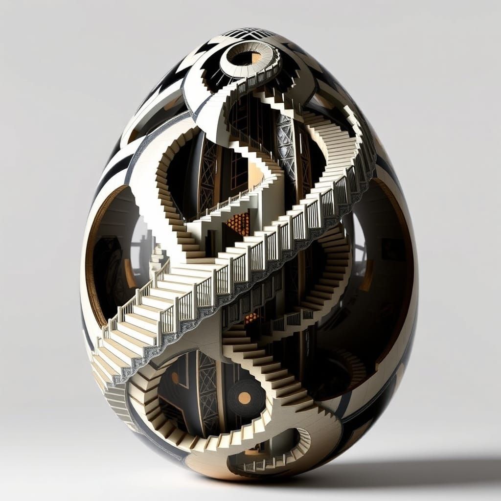 Surrealist Easter Egg in Impossible Geometry