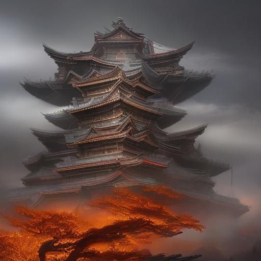 Epic Cinematic Shogun in Detailed Digital Matte Painting