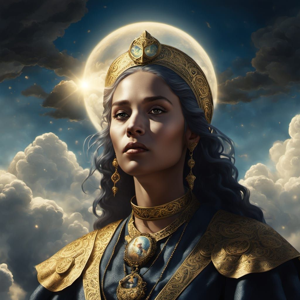 Mystical Tarot Reader in Dark Fantasy Style