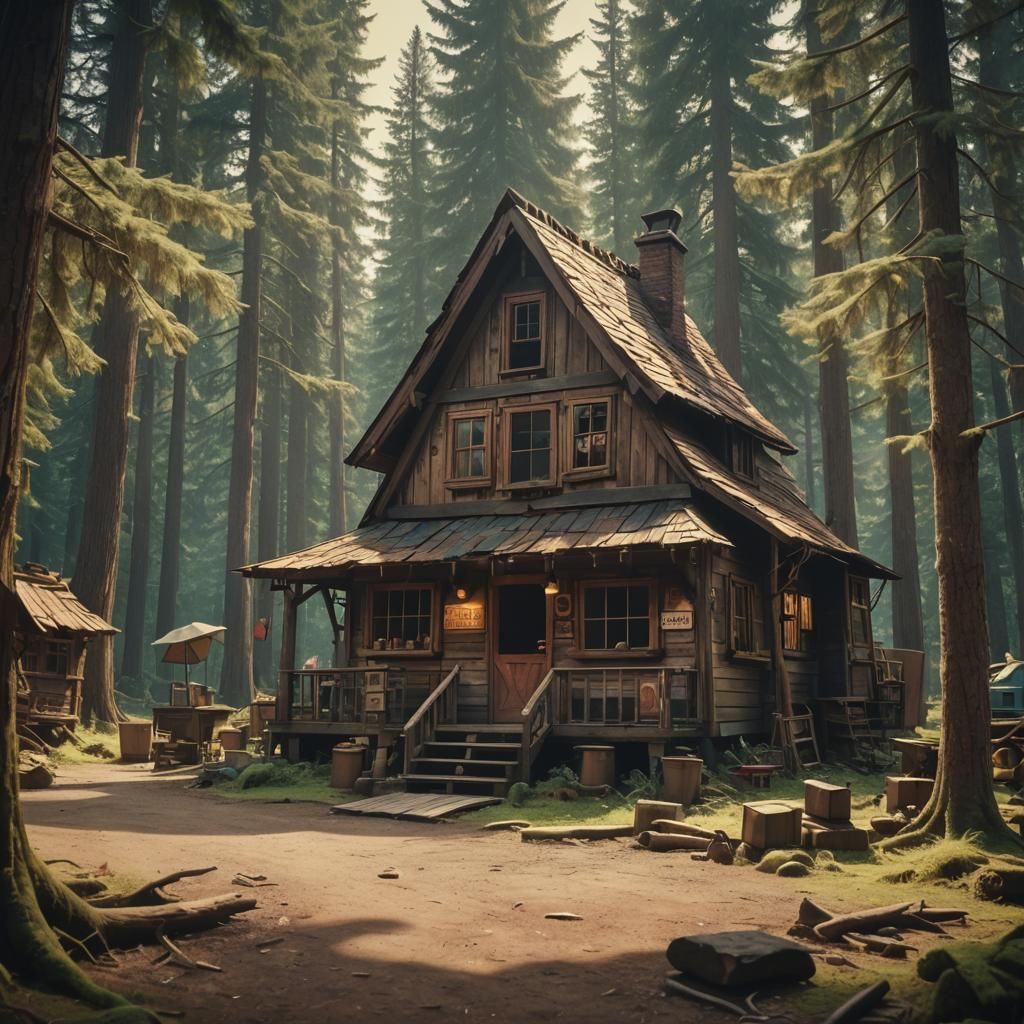Gravity Falls Mystery Shack: Cinematic Film Still