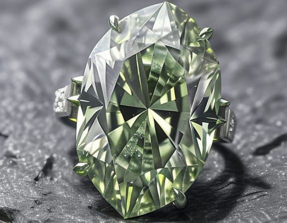 Olivine and Diamond Gemstones in Wicked Cut