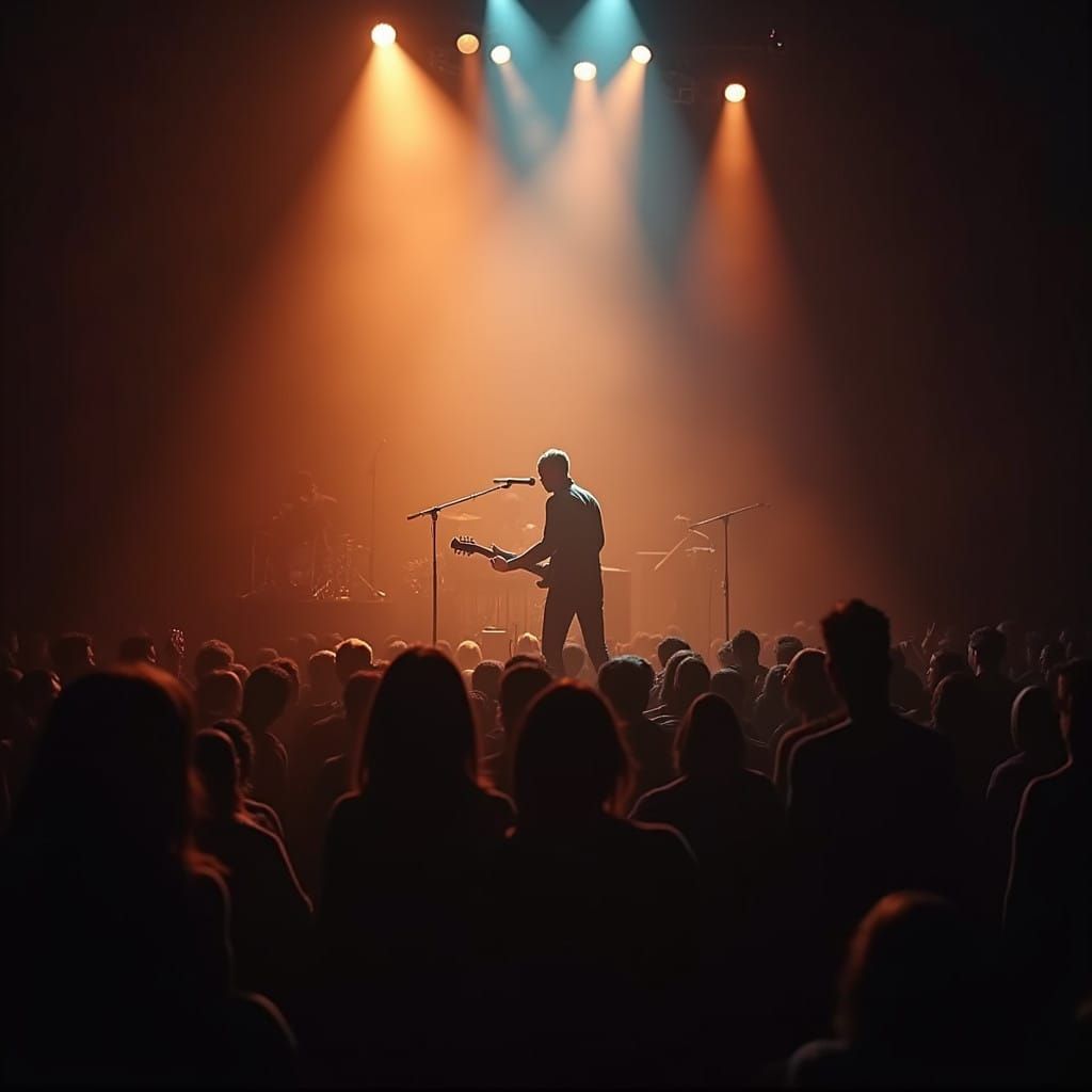Epic Cinematic Concert Shot in Dramatic Lighting