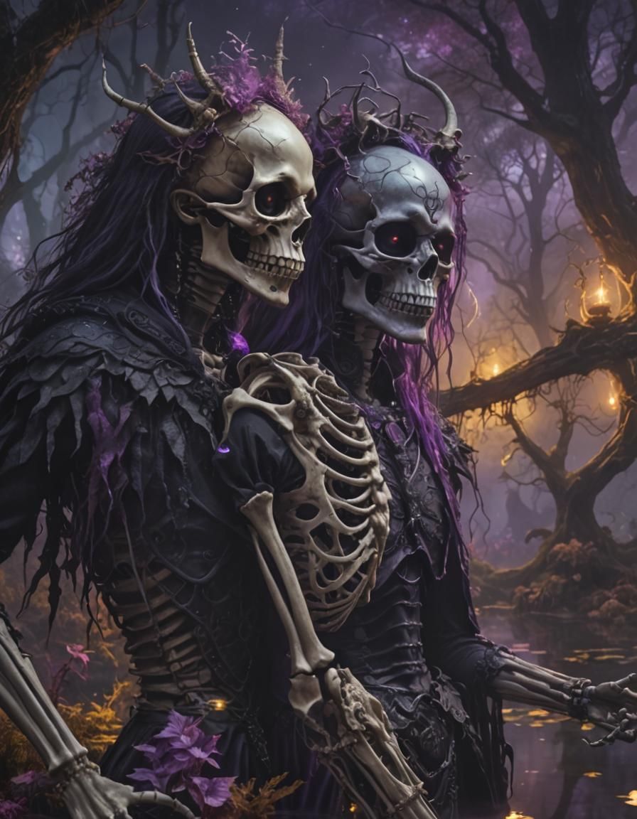 Mystical Demons in Dark Extraterrestrial Forest