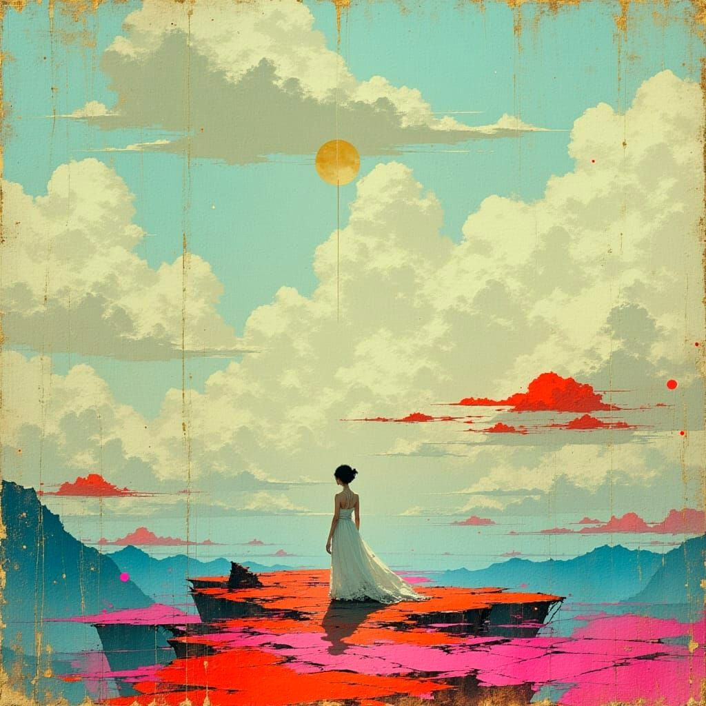 Surreal Triptych of Dreamlike Ethereal Worlds