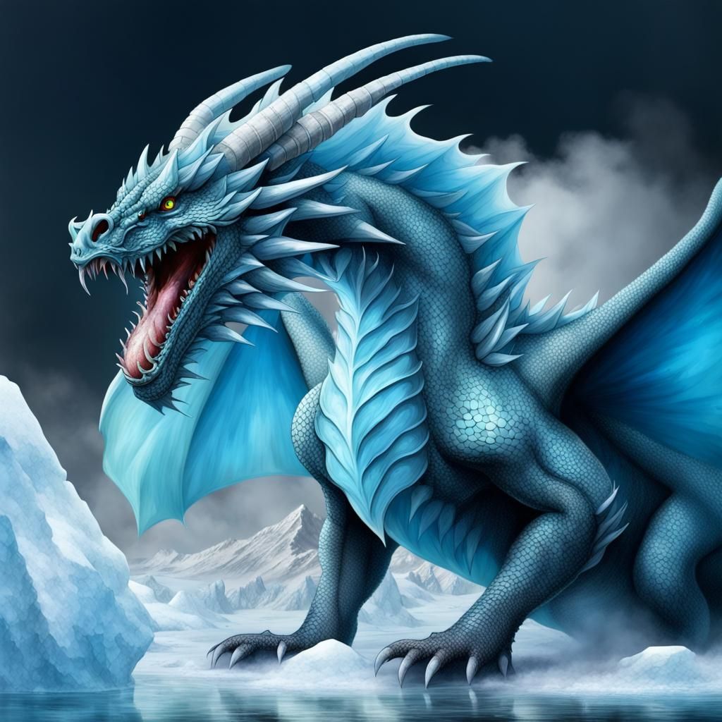 Dragon - Icy Breath: A Mighty Dragon's Frozen Fury