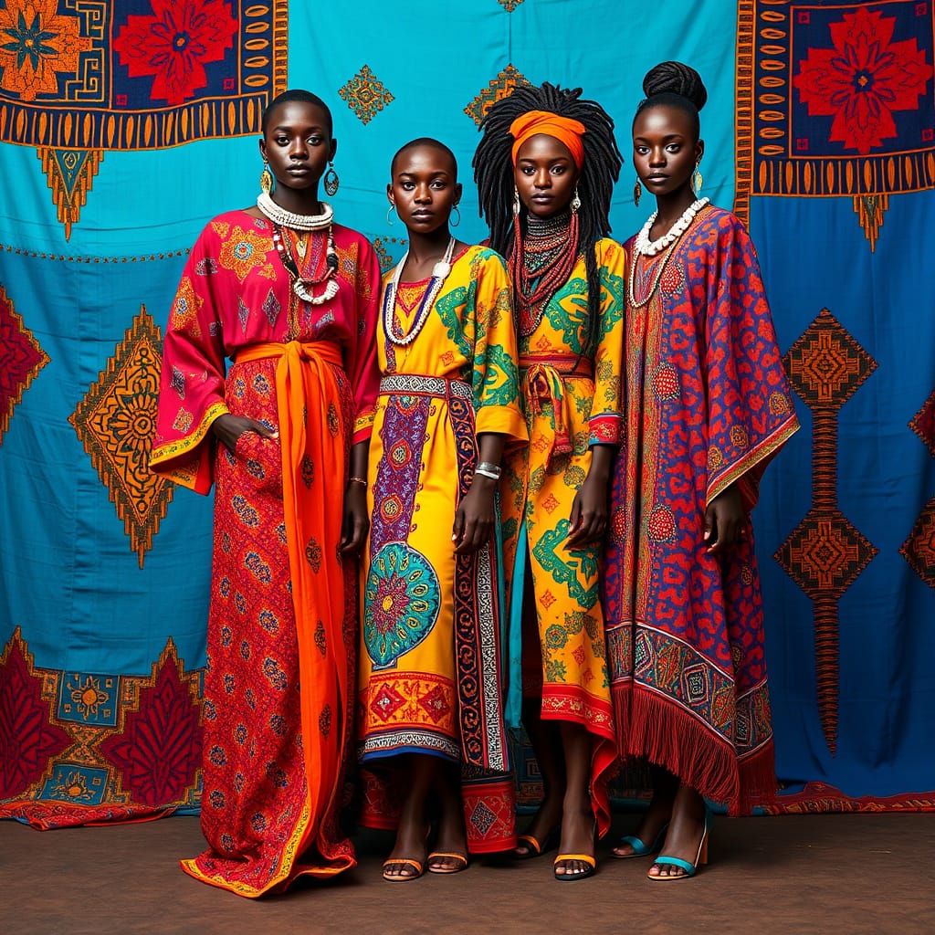 Malian Fashion Models Embody Traditional Style with Modern F...