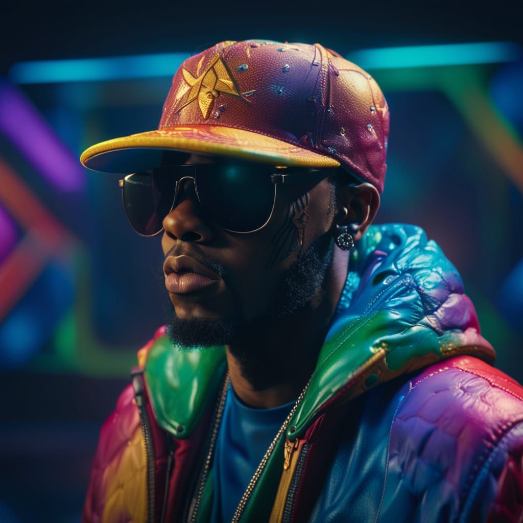 Rap Star Music Video: Hyperrealistic Cinematic Scene