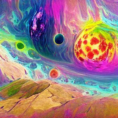 Psychedelic Star-Crossed Planets in Colorful Display