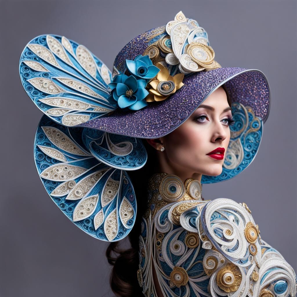 Metal Flower Petal Couture in Extravagant Style