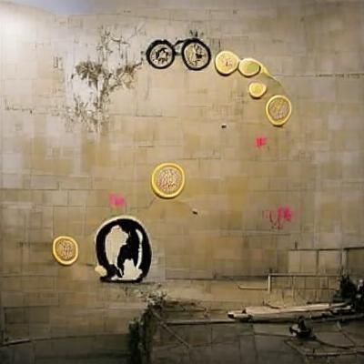Banksy Style Circles: AI Generated Street Art