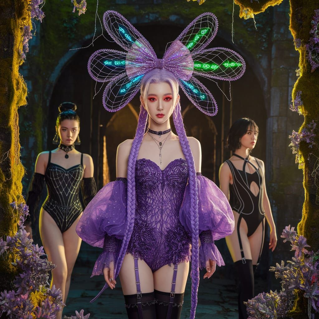 Kpop Demonhunters in Ancient Ruins