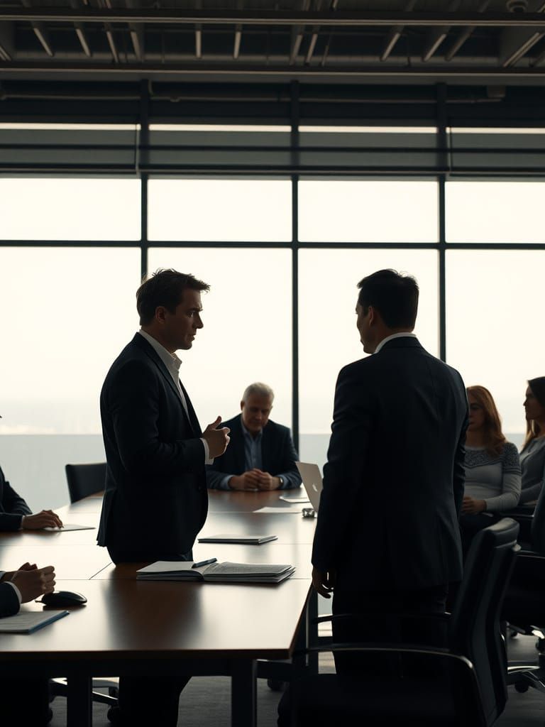 Corporate Meeting: Cinematic Film Still