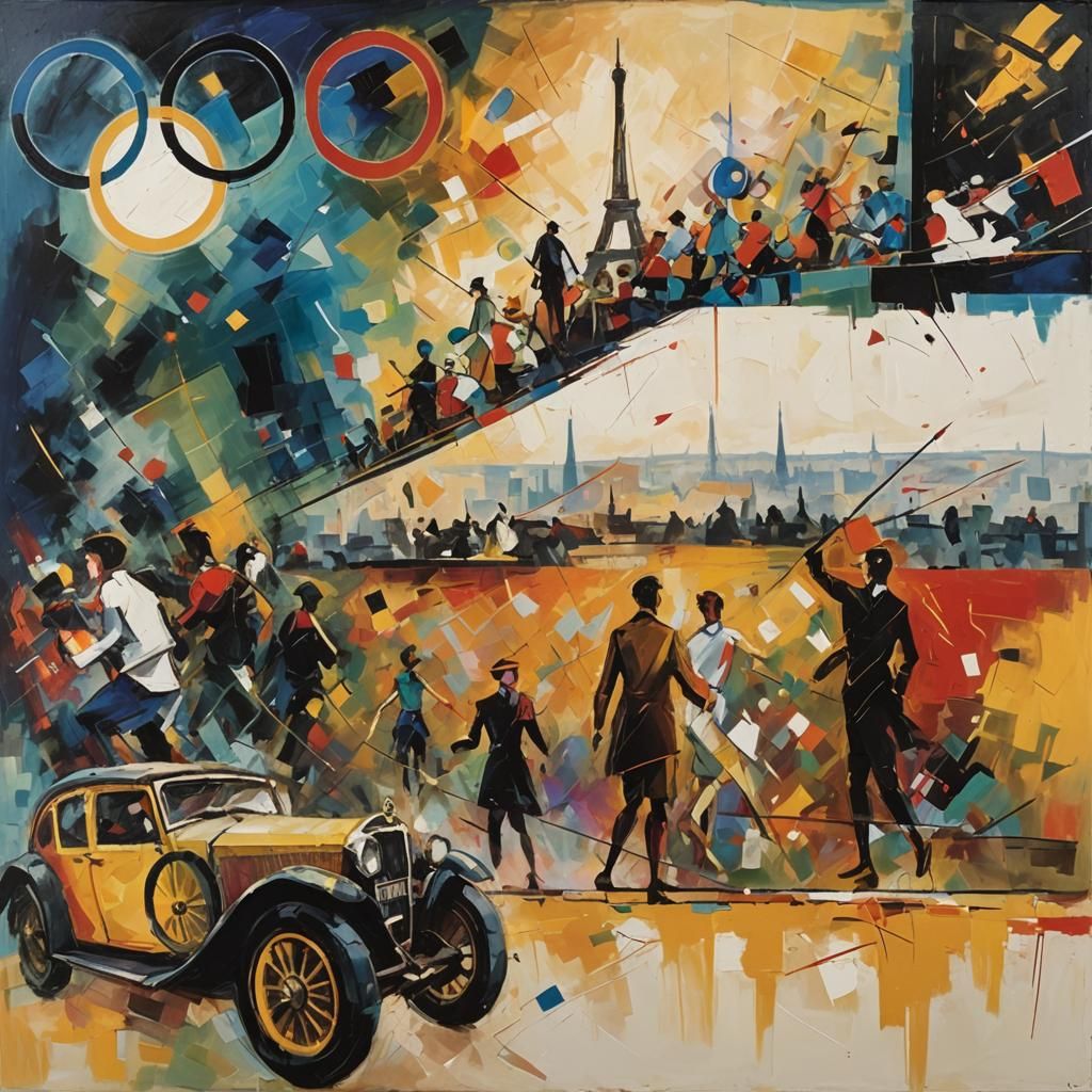 paris 1924 olympic games by kandinsky