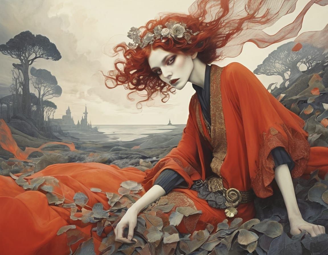 Surreal Portrait Blending Fantasy Art Styles