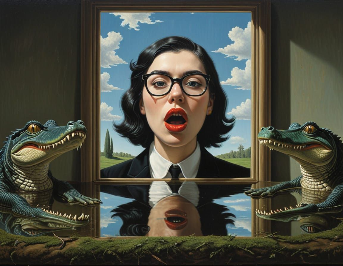 Surrealist Sorority Girl Contemplates the Abyss