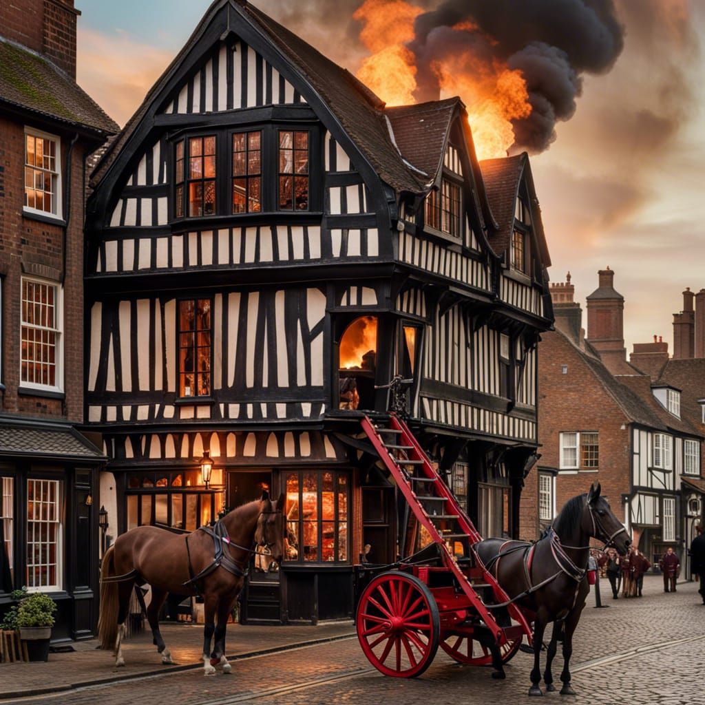 Victorian Fire Brigade Responds to London Blaze