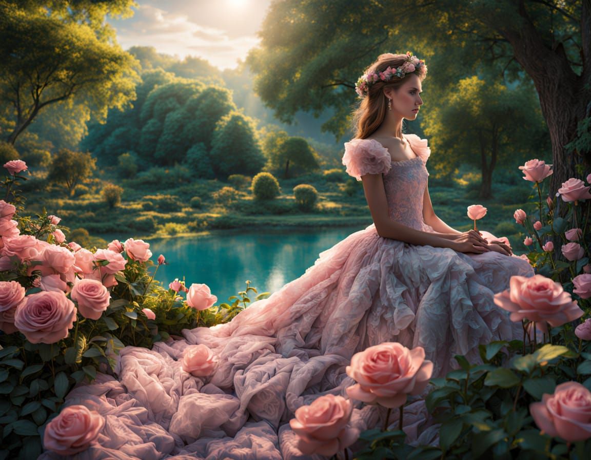 Enchanted Whimsy in Vibrant Garden Wonderland