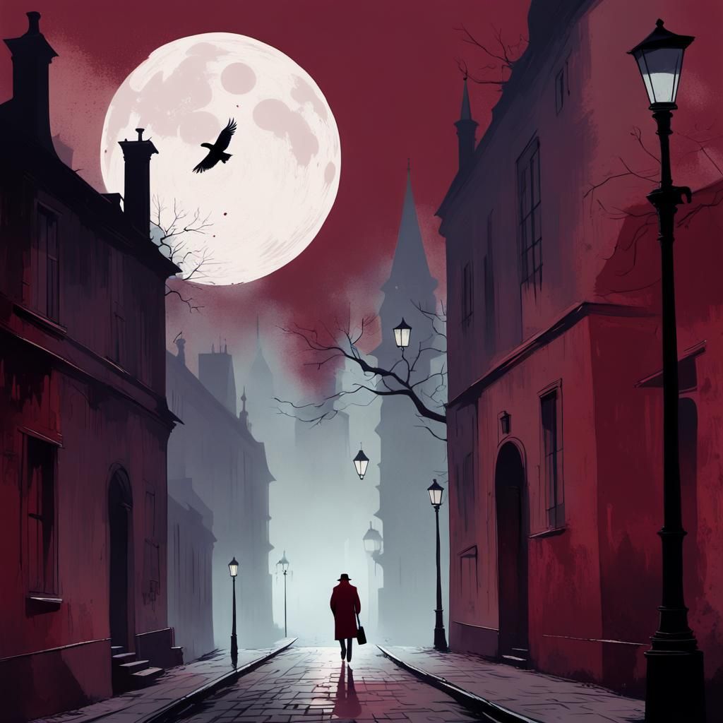 Mysterious Man in Prague: Constructivist Style Poster