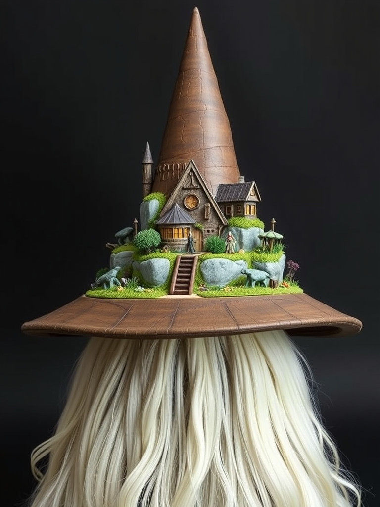 Lord of the Rings Scene on Gandalf's Hat