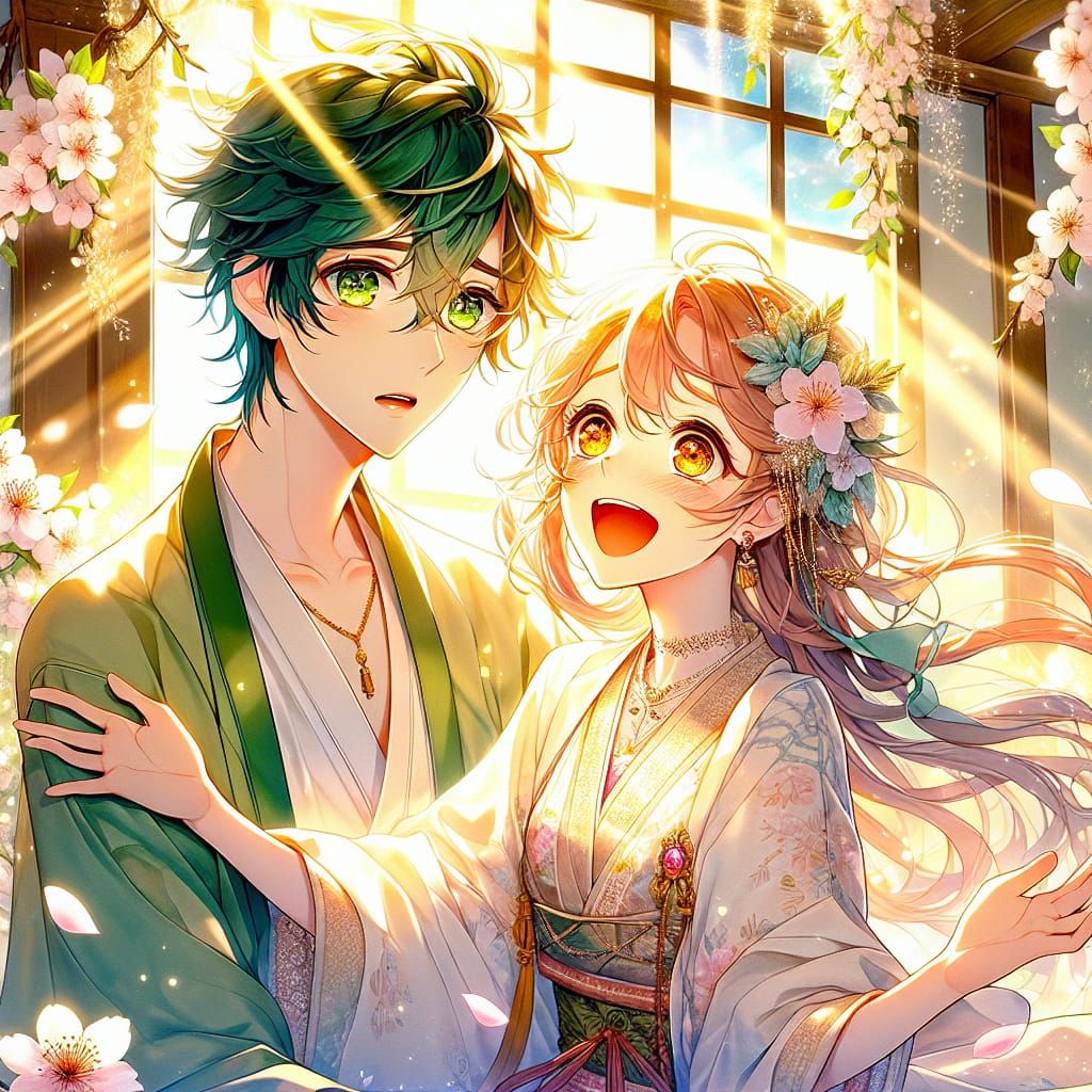 Surreal Anime Scene Captures Whispers of Love and Wonder