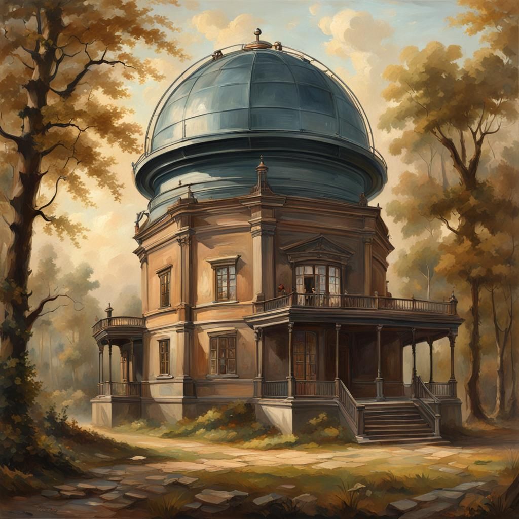 Early 1900s Observatory: Elaborate Digital Painting