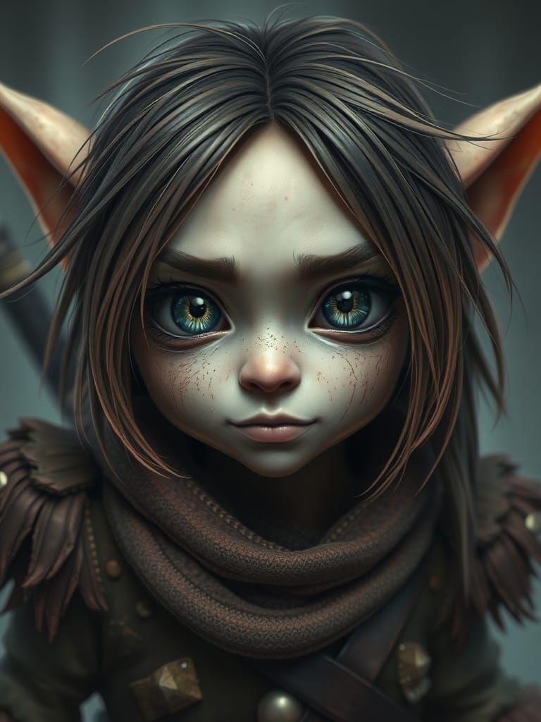 Adorable Goblin Berserker Maiden in Anime Style