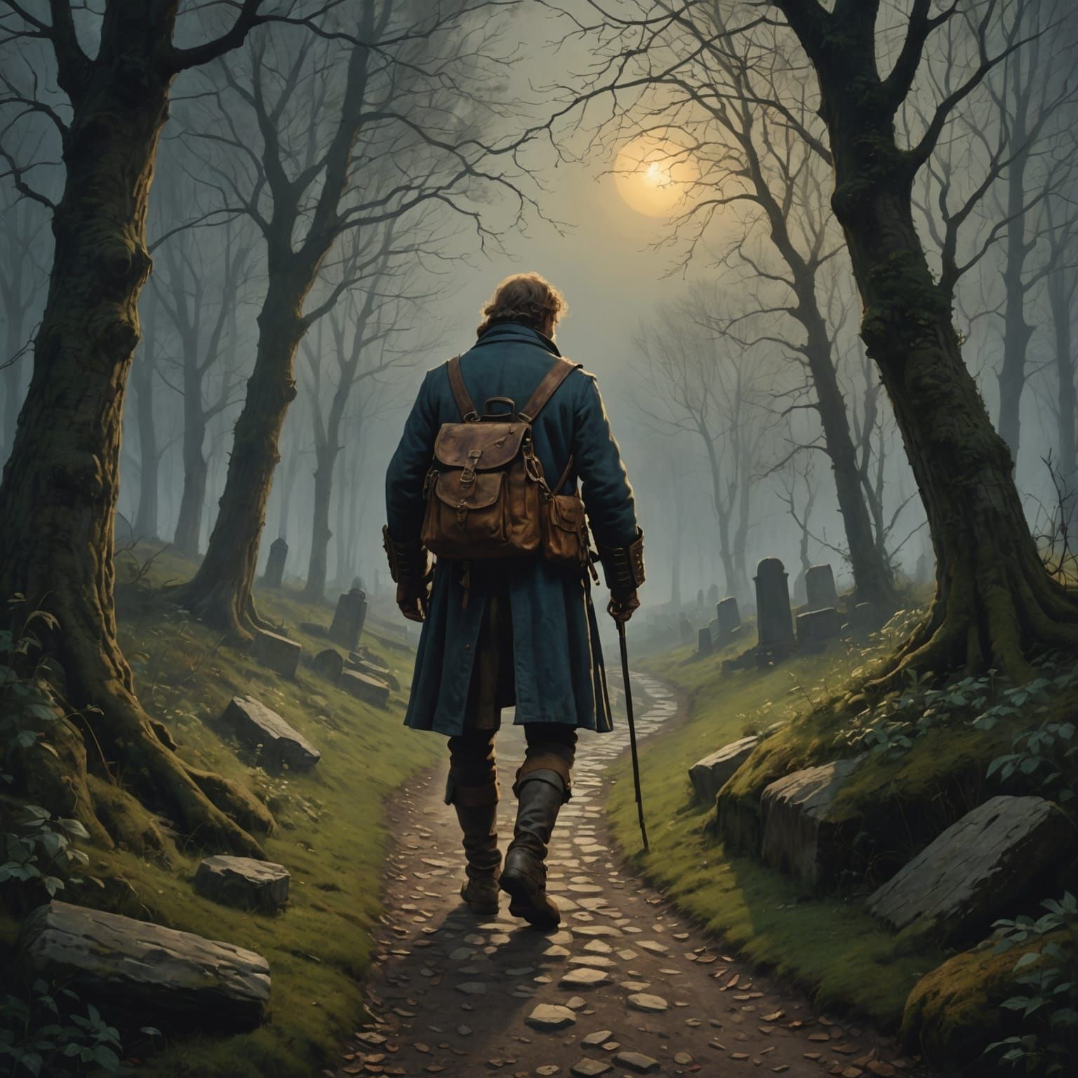 Tired Traveler Settles for the Night, 18th Century Style