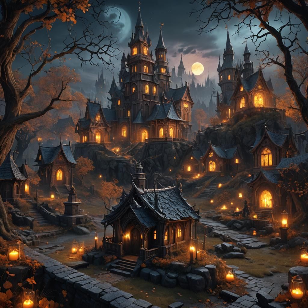 Fantastical Samhain New Year Matte Painting