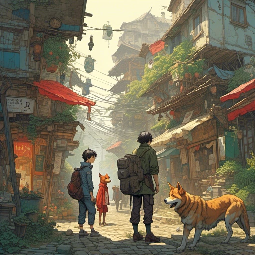 <lora:drawn:1.0> Romulus & Remus