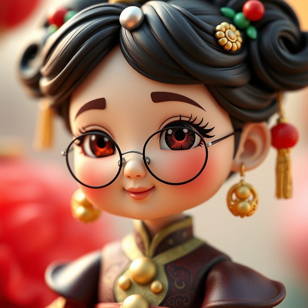 Vibrant Chibi Girl in Unreal Engine 5 Aesthetic