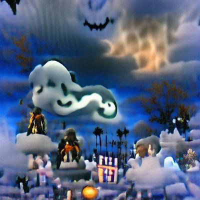 Spooky Night Scene Generated by AI