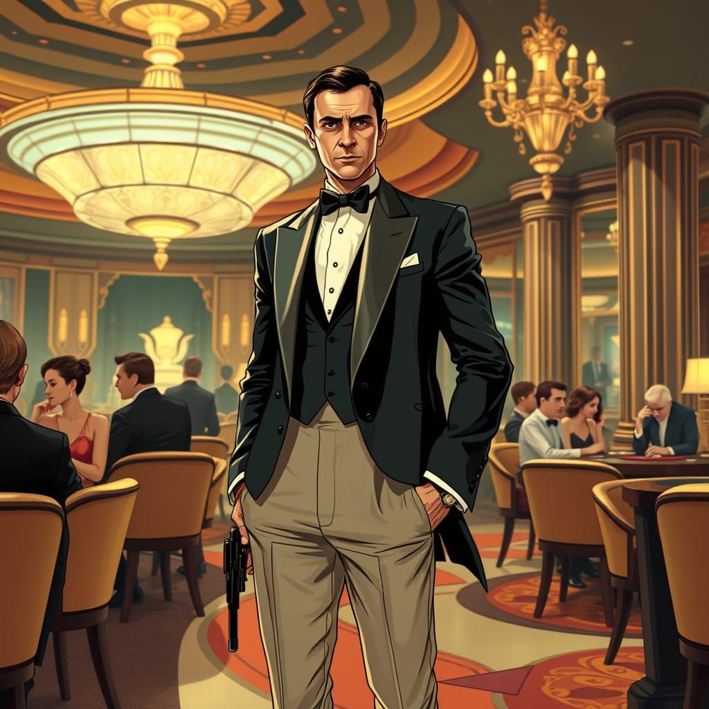 Sleek Bond Explores Futuristic Casino in High-Stakes Glamour