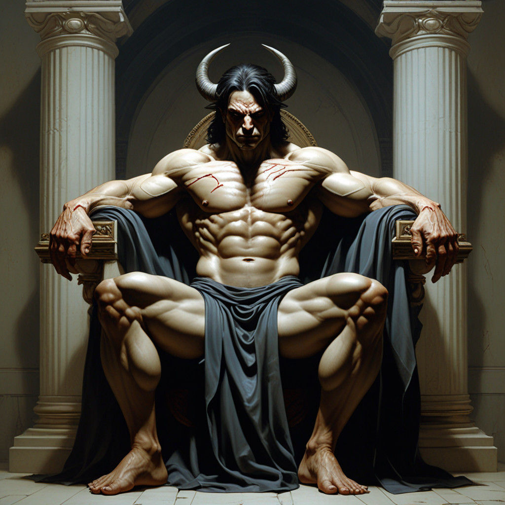 Dark Fantasy World in Grimdark Style as Oil Painting