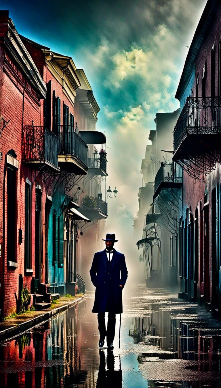 Magical Portrait in New Orleans with Extreme Colors