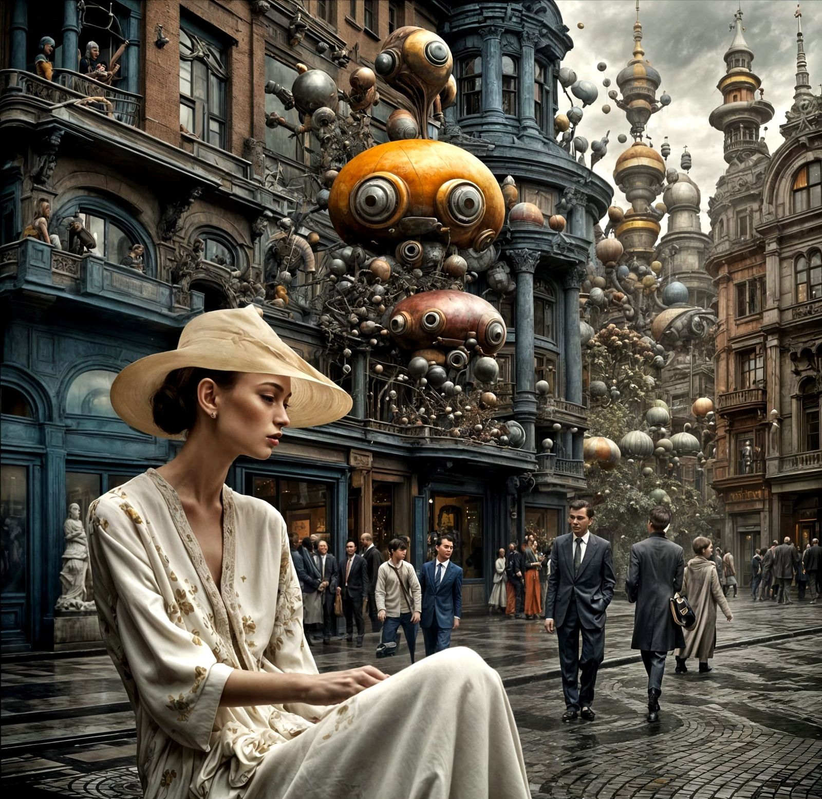 Humans and Aliens: Polychromatic City Life in 8K