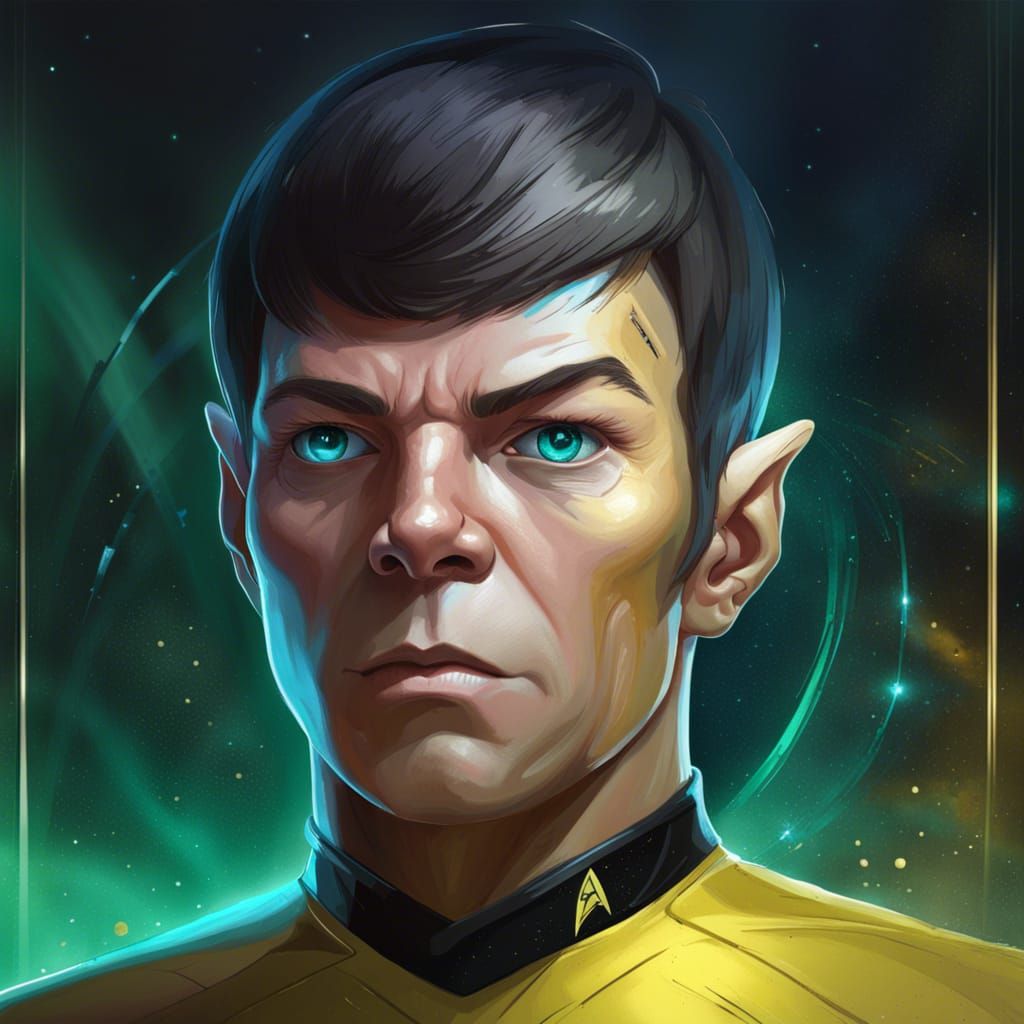 Star Trek Galaxy Portal Portrait in Artgerm Style