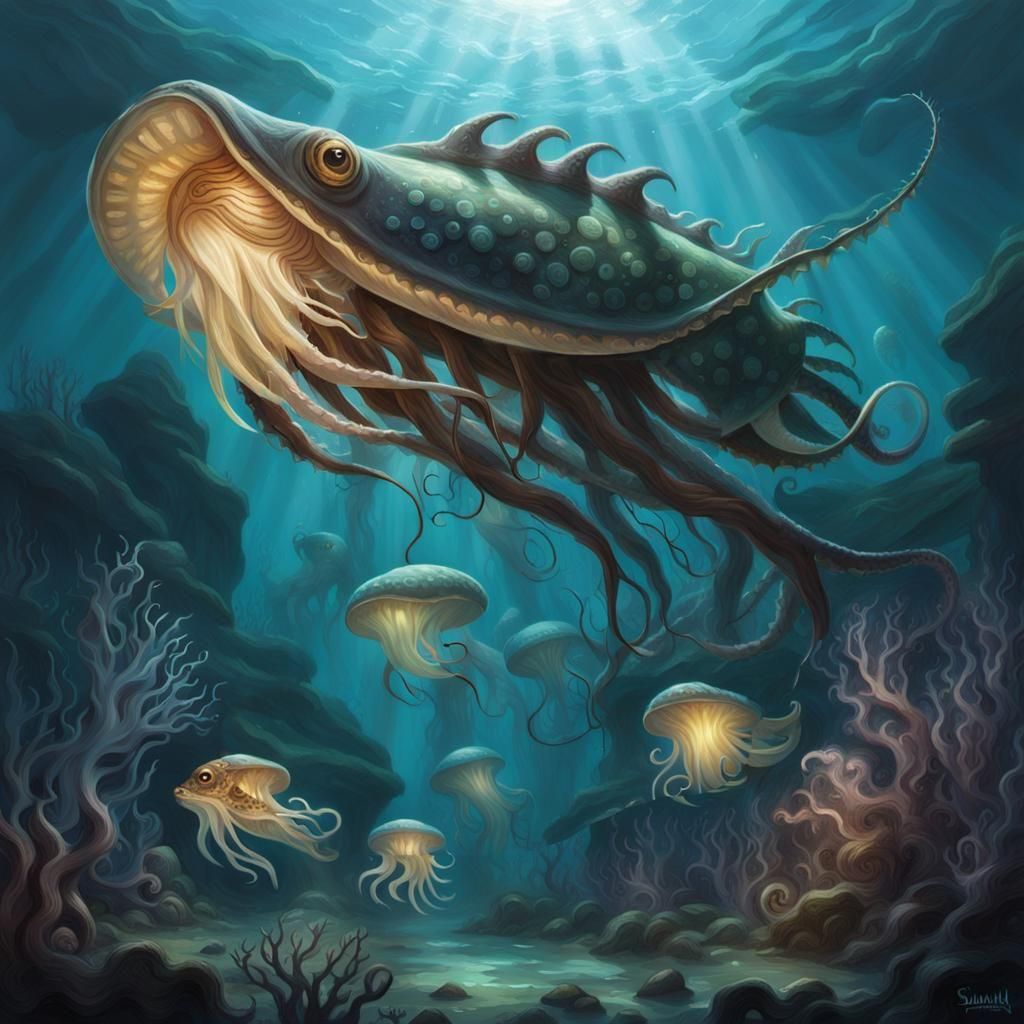 Gigantic Tentacled Creature in Magic the Gathering Art