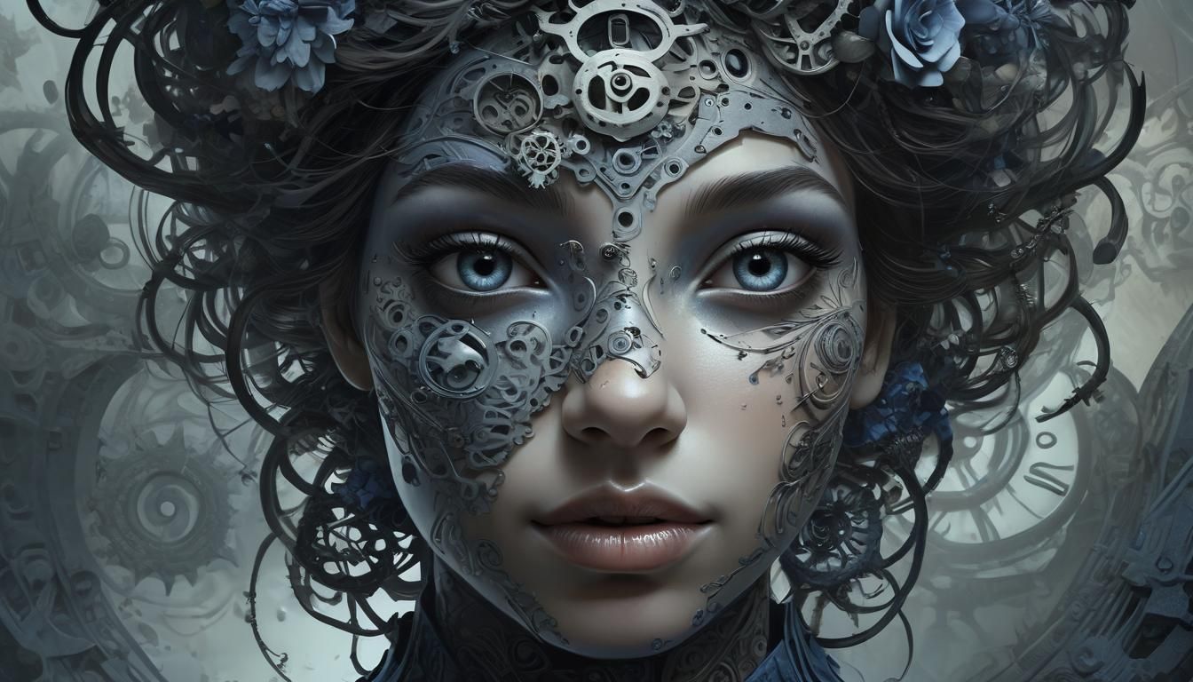 Surreal Dark Fantasy Portrait in Cinematic Lighting