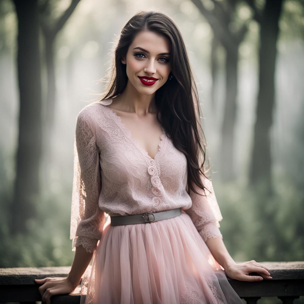 Ethereal Portrait of a Sensual Woman in Natural Lighting