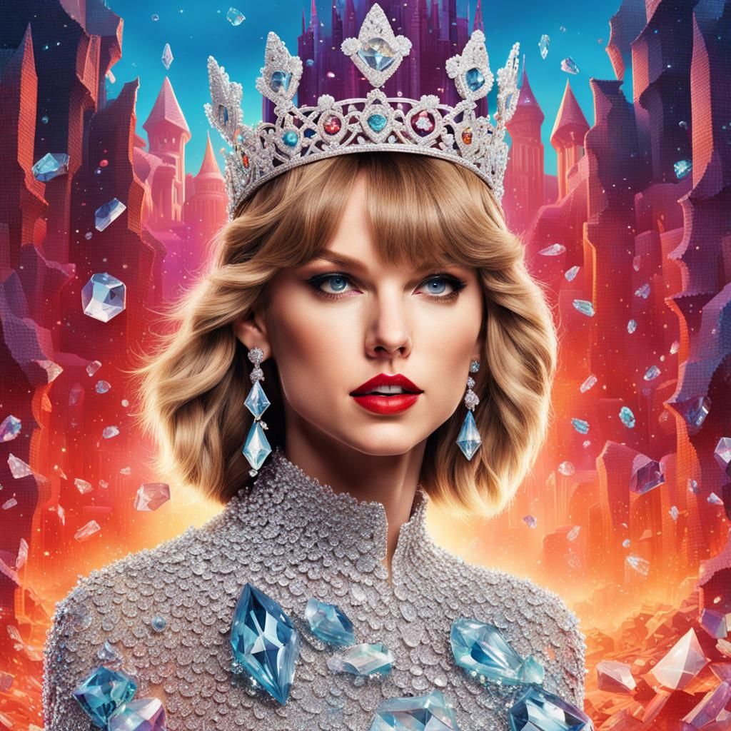 Crystalline Queen in Hyperrealistic Concept Art